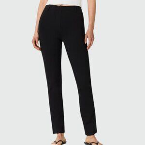 Quince Womens S Black Stretch Tailored Slim Ankle Pants Office Chic Minimalist